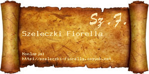 Szeleczki Fiorella névjegykártya